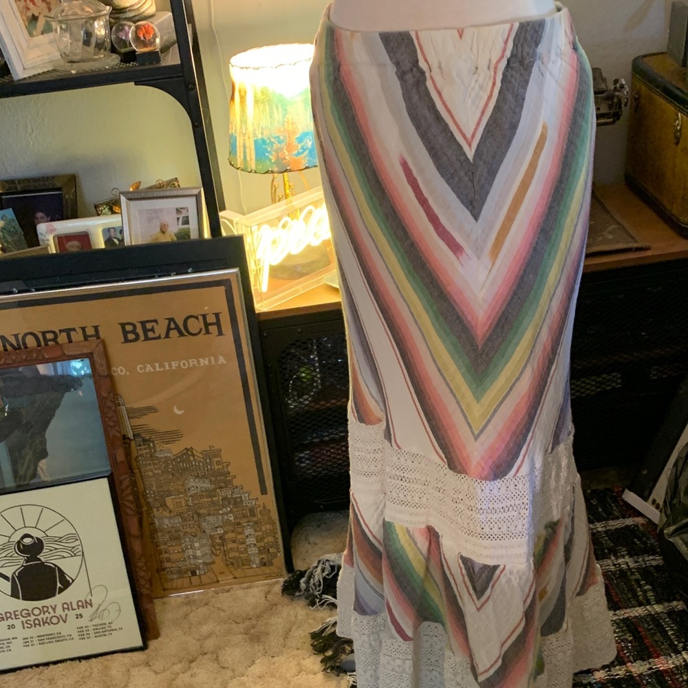 Tasha Polizzi Colorful Muted Striped Maxi Skirt - Picture 7 of 7
